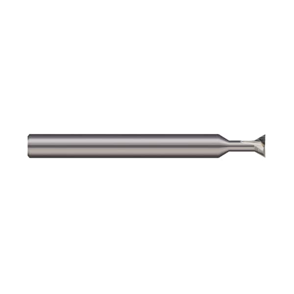 Dovetail Cutter, 0.1250" (1/8) Cutter dia, Finish: UN